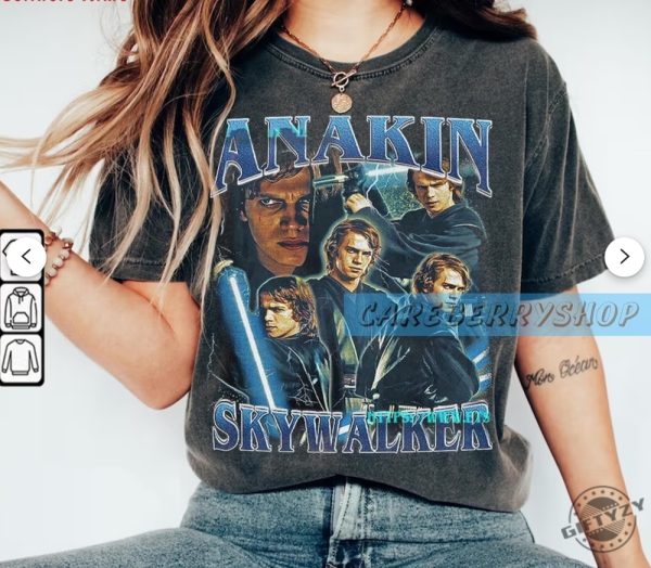 Vintage Anakin Skywalker 90S Classic Shirt Vintage Bootleg Unisex Tshirt Anakin Skywalker Hoodie Skywalker Sweatshirt Fans Gift Shirt giftyzy 1