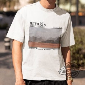 Arrakis T Shirt Arrakis Locations Tee Gift Muad Dibs Empire T Shirt Dune 2 Shirt Gift Bookish T Shirt trendingnowe 3