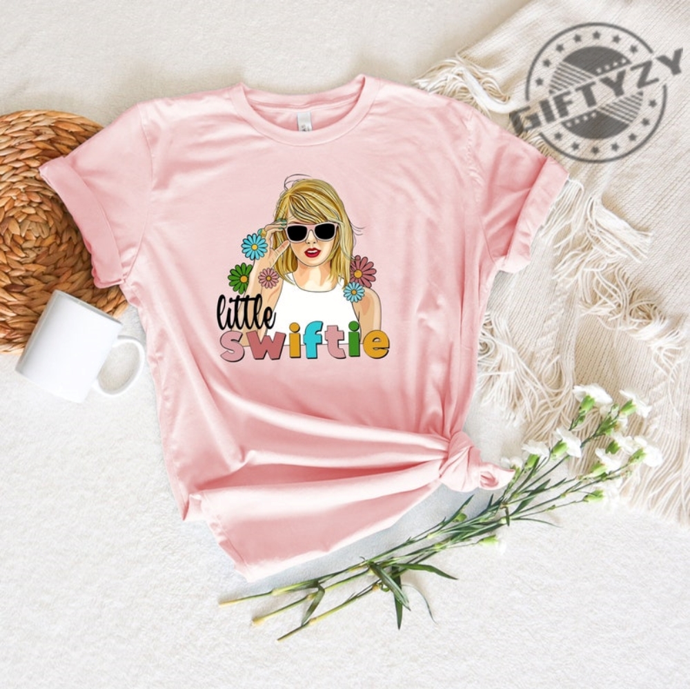 Little Swiftie Shirt Flower Taylor Girls Sweatshirt Taylor Swift Album Hoodie Swiftie Tshirt First Concert Outfits Retro Floral Little Swiftie Shirt