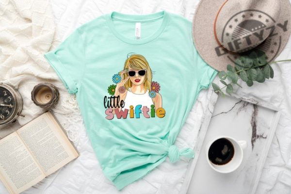 Little Swiftie Shirt Flower Taylor Girls Sweatshirt Taylor Swift Album Hoodie Swiftie Tshirt First Concert Outfits Retro Floral Little Swiftie Shirt giftyzy 2