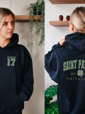 Saint Patrick University Hoodie Saint Pattys Day Hoodie Saint Patricks Day Clipart St Patricks Day Womens Clothing St Patricks Day Costume Unique revetee 2