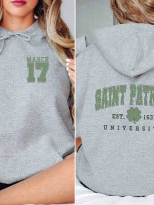 Saint Patrick University Hoodie Saint Pattys Day Hoodie Saint Patricks Day Clipart St Patricks Day Womens Clothing St Patricks Day Costume Unique revetee 3