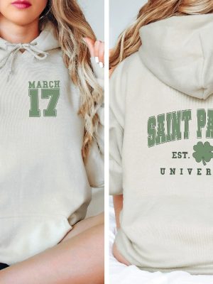 Saint Patrick University Hoodie Saint Pattys Day Hoodie Saint Patricks Day Clipart St Patricks Day Womens Clothing St Patricks Day Costume Unique revetee 5