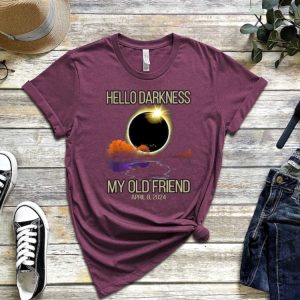 Hello Darkness Shirt April 8Th 2024 Sweatshirt Eclipse Event Tshirt Funny Eclipse Hoodie Joke Total Solar Eclipse Sarcastic Shirt giftyzy 3