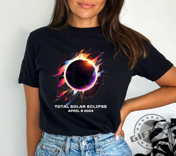 Total Solar Eclipse April 8 2024 Shirt Spring America Eclipse Souvenir Sweatshirt Eclipse Event 2024 Tshirt Astronomy Lover Hoodie Celestial Gift giftyzy 1