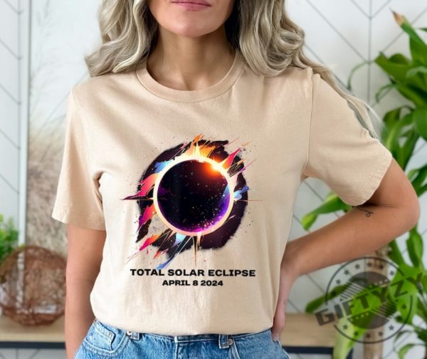 Total Solar Eclipse April 8 2024 Shirt Spring America Eclipse Souvenir Sweatshirt Eclipse Event 2024 Tshirt Astronomy Lover Hoodie Celestial Gift giftyzy 5