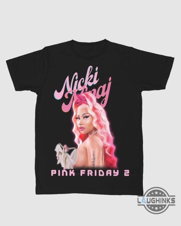 nicki minaj pink friday 2 t shirt sweatshirt hoodie mens womens pink friday 2 tour concert tshirt live nation world tour 2024 oakland outfit album set list tee laughinks 2