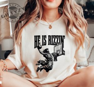 He Is Rizen Shirt He Is Rizen Funny Easter Sweatshirt He Is Rizzen Jesus Tshirt Funny Easter Hoodie Easter Sweatshirt Easter Day Gift giftyzy 3