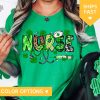 St. Patricks Day Nurse Leopard Shamrock Shirt St Patricks Day Tshirt For Nurse Lucky Irish Women T Shirt Nurse Stethoscope Gift For Nurse Unique revetee 1