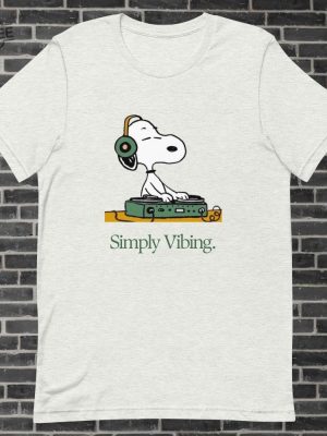 Simply Vibing Snoopy Tshirt Peanuts Retro Cartoon Tshirt Meme Tshirt Dj Tshirt Unisex Tee Unique revetee 2