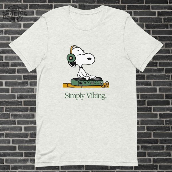 Simply Vibing Snoopy Tshirt Peanuts Retro Cartoon Tshirt Meme Tshirt Dj Tshirt Unisex Tee Unique revetee 2