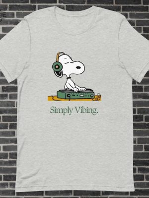 Simply Vibing Snoopy Tshirt Peanuts Retro Cartoon Tshirt Meme Tshirt Dj Tshirt Unisex Tee Unique revetee 3