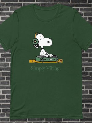 Simply Vibing Snoopy Tshirt Peanuts Retro Cartoon Tshirt Meme Tshirt Dj Tshirt Unisex Tee Unique revetee 4