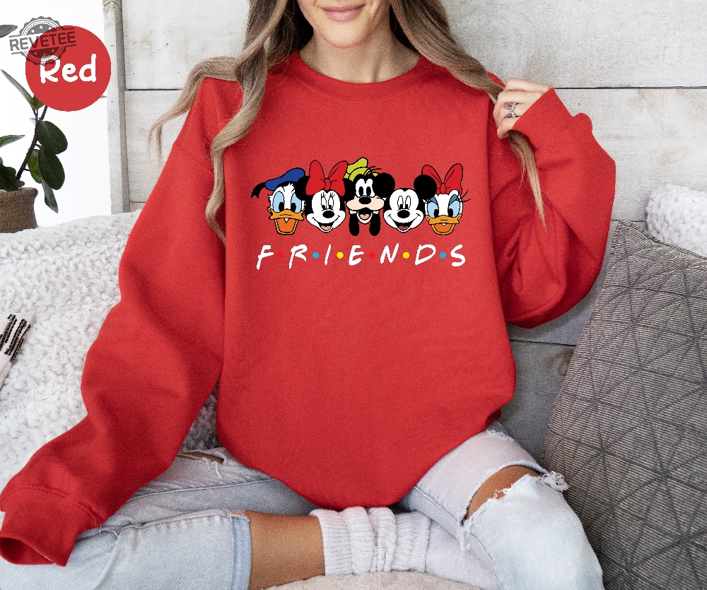 Disney Friends Sweatshirt Disney Sweatshirt Disneyworld Sweatshirt Mickey  Minnie Mouse Friends Sweatshirt Gift For Her Disney Gift Unique