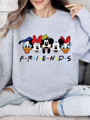 Disney Friends Sweatshirt Disney Sweatshirt Disneyworld Sweatshirt Mickey Minnie Mouse Friends Sweatshirt Gift For Her Disney Gift Unique revetee 2