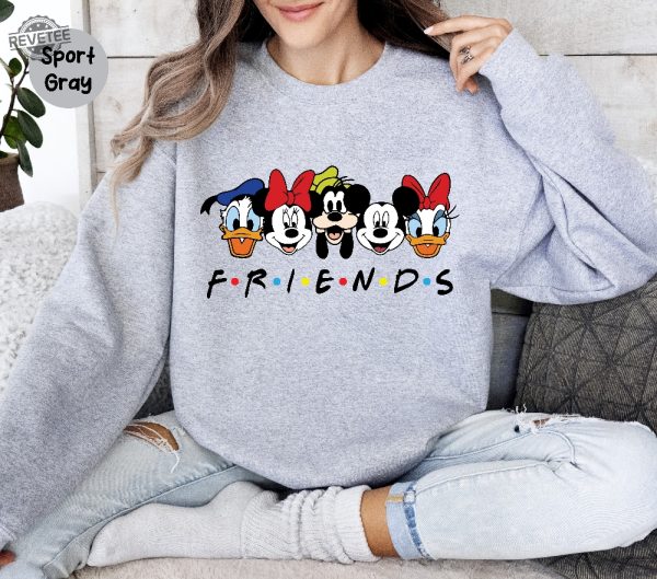 Disney Friends Sweatshirt Disney Sweatshirt Disneyworld Sweatshirt Mickey Minnie Mouse Friends Sweatshirt Gift For Her Disney Gift Unique revetee 2