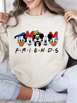 Disney Friends Sweatshirt Disney Sweatshirt Disneyworld Sweatshirt Mickey Minnie Mouse Friends Sweatshirt Gift For Her Disney Gift Unique revetee 3