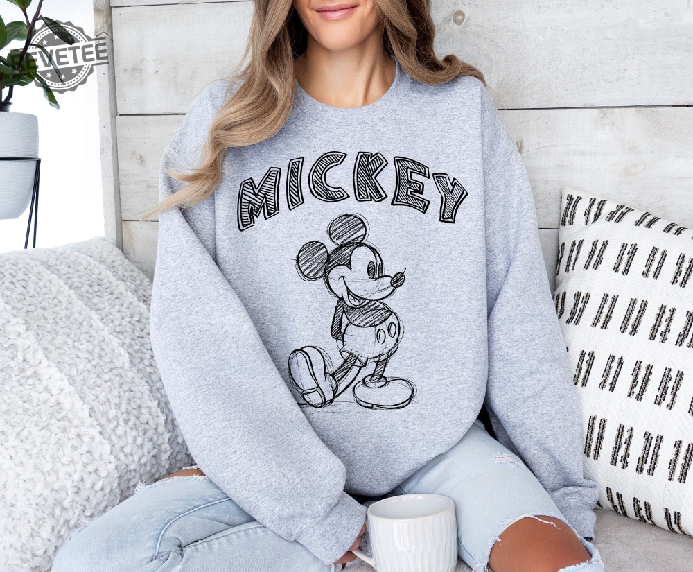 Mickey Mouse Sweatshirt Mickey Sweatshirt Mickey Mouse Sweater Mickey Mouse Hoodie Mickey Sweatshirt Unique
