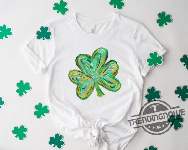 St Patricks Four Leaf Clover Shirt Watercolor St Patrick T Shirt St Patricks Day Sweatshirt Shamrock Sweatshirt Gift For St Patricks trendingnowe 2