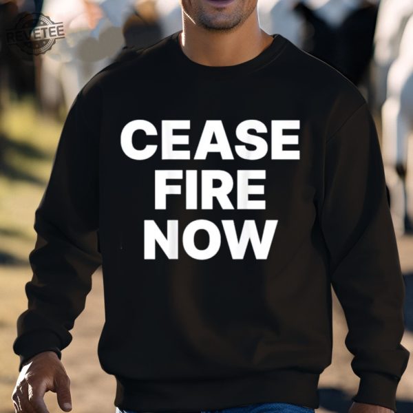 Hunter Schafer Cease Fire Now Shirt Unique Hunter Schafer Cease Fire Now Hoodie Hunter Schafer Cease Fire Now Sweatshirt revetee 3