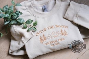 out of the woods embroidered sweatshirt tshirt hoodie mens womens 1989 taylor swift national park out of the woods song embroidery shirts gift for swifites laughinks 1