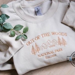 out of the woods embroidered sweatshirt tshirt hoodie mens womens 1989 taylor swift national park out of the woods song embroidery shirts gift for swifites laughinks 1
