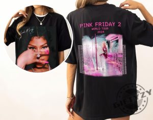 Pink Friday 2 Airbrush Nicki Minaj 2 Sided Shirt Nicki Minaj Tour Sweatshirt Nicki Minaj Hoodie Nicki Minaj Tshirt Pink Friday 2 World Tour Shirt giftyzy 3