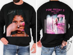 Pink Friday 2 Airbrush Nicki Minaj 2 Sided Shirt Nicki Minaj Tour Sweatshirt Nicki Minaj Hoodie Nicki Minaj Tshirt Pink Friday 2 World Tour Shirt giftyzy 5