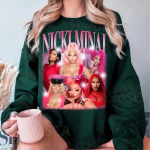 Retro Nicki Minaj Shirt Nicki Minaj Sweatshirt Nicki Minaj Gift Rapper Homage Graphic Hoodie Unisex Tshirt Gift For Fan giftyzy 3