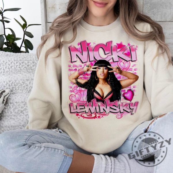 Retro Nicki Lewinsky Airbrush Style Shirt Nicki Sweatshirt Unisex Hoodie Trendy Tshirt Gift For Fan Shirt giftyzy 2