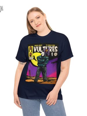 Vultures 1 Kanye West Ty Dolla Sign Album Vintage Comic Artwork T Shirt Unisex Heavy Cotton Tee Express Delivery Available Unique revetee 5