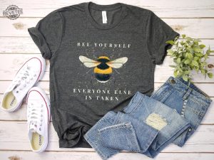 Bee Yourself Positive Self Love T Shirt Mental Health Confidence Happy Tshirt Unisex Summer Cute Tee Short Sleeve Self Care Boost Top Unique revetee 6