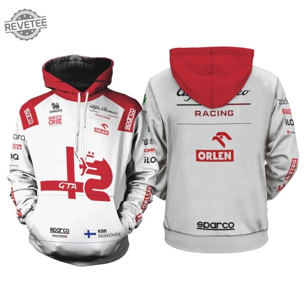 Kimi Raikkonen Formula 1 2022 Shirt Hoodie Racing Uniform Clothes Sweatshirt Zip Hoodie Sweatpant Unique revetee 3