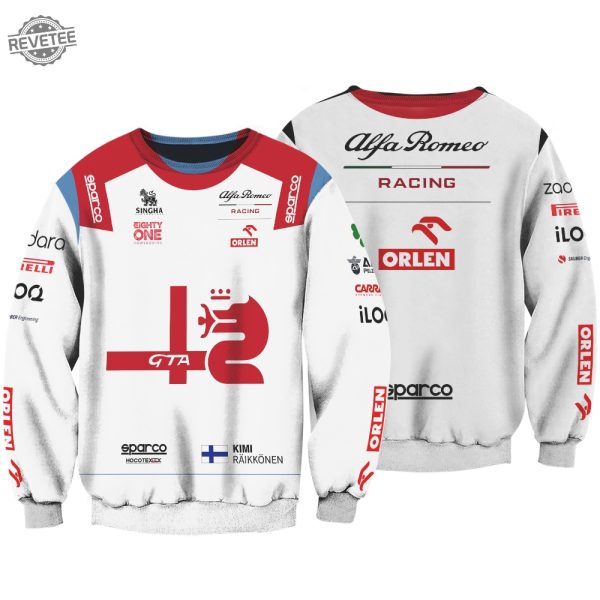 Kimi Raikkonen Formula 1 2022 Shirt Hoodie Racing Uniform Clothes Sweatshirt Zip Hoodie Sweatpant Unique revetee 4