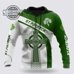 st patricks day hoodie irish celtic knot cross st patricks day 3d design print shirts tshirt sweatshirt mens womens irish saint pattys day gift lucky clovers shamrock tee laughinks 1