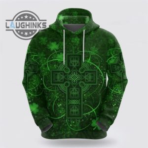 st patricks day hoodie ireland hoodie irish saint patricks day celtic cross tshirt sweatshirt mens womens irish saint pattys day gift lucky clovers shamrock tee laughinks 1