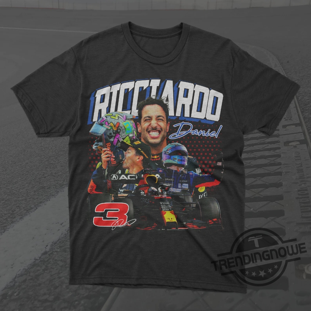 Daniel Ricciardo Formula 1 Racing Shirt F1 2024 Helmet Shirt Daniel Ricciardo Formula One Tee Gifts For Daniel Ricciardo Fan F1 Gifts