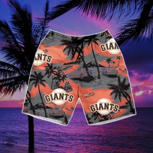 san francisco giants hawaiian shirt and shorts sf giants baseball aloha beach shirts all over printed mlb spring training summer game day button up shirt laughinks 3