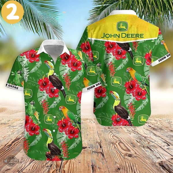 john deere hawaiian shirt and shorts trending john deere tractors men women beach wear aloha shirts torn parrot construction pattern button up shirt laughinks 2