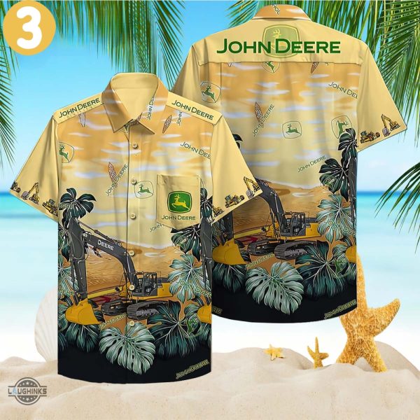 john deere hawaiian shirt and shorts trending john deere tractors men women beach wear aloha shirts torn parrot construction pattern button up shirt laughinks 3