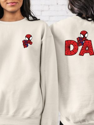 2 Side Spiderman Family Sweatshirt Custom Family Spider Shirt Spiderman Matching Shirt Spiderman Shirt Target Spiderman Birthday Shirt Unique revetee 3