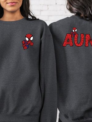 2 Side Spiderman Family Sweatshirt Custom Family Spider Shirt Spiderman Matching Shirt Spiderman Shirt Target Spiderman Birthday Shirt Unique revetee 5