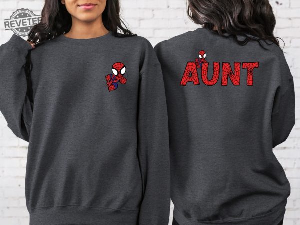 2 Side Spiderman Family Sweatshirt Custom Family Spider Shirt Spiderman Matching Shirt Spiderman Shirt Target Spiderman Birthday Shirt Unique revetee 5