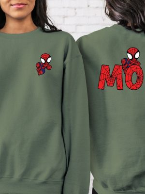 2 Side Spiderman Family Sweatshirt Custom Family Spider Shirt Spiderman Matching Shirt Spiderman Shirt Target Spiderman Birthday Shirt Unique revetee 6