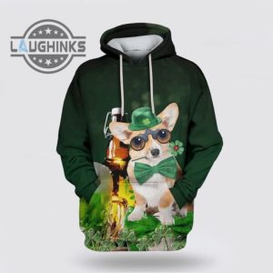 st patricks day hoodie corgi dog saint patricks day over print 3d hoodie tshirt sweatshirt mens womens irish saint pattys day gift lucky clovers shamrock tee laughinks 1 1