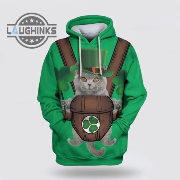 st patricks day hoodie british shorthair cat saint patricks day over print 3d hoodie tshirt sweatshirt mens womens irish saint pattys day gift lucky clovers shamrock tee laughinks 1