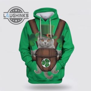 st patricks day hoodie british shorthair cat saint patricks day over print 3d hoodie tshirt sweatshirt mens womens irish saint pattys day gift lucky clovers shamrock tee laughinks 1 1