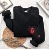 Embroidered Spider Couple Characters Embroidered Sweatshirt Embroidered Hoodie Personalized Couple Sweatshirt Engagement Gift Unique revetee 1