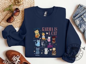 Karma Is A Cat Eras Shirt Cat Lover Tshirt Birthday Girl Gift Eras Cat Sweatshirt Swiftie Cat Hoodie Karma Taylor Karma Swiftie Shirt giftyzy 2