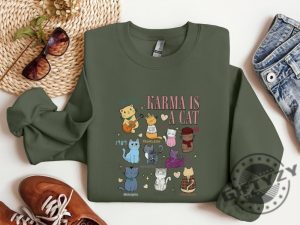 Karma Is A Cat Eras Shirt Cat Lover Tshirt Birthday Girl Gift Eras Cat Sweatshirt Swiftie Cat Hoodie Karma Taylor Karma Swiftie Shirt giftyzy 3